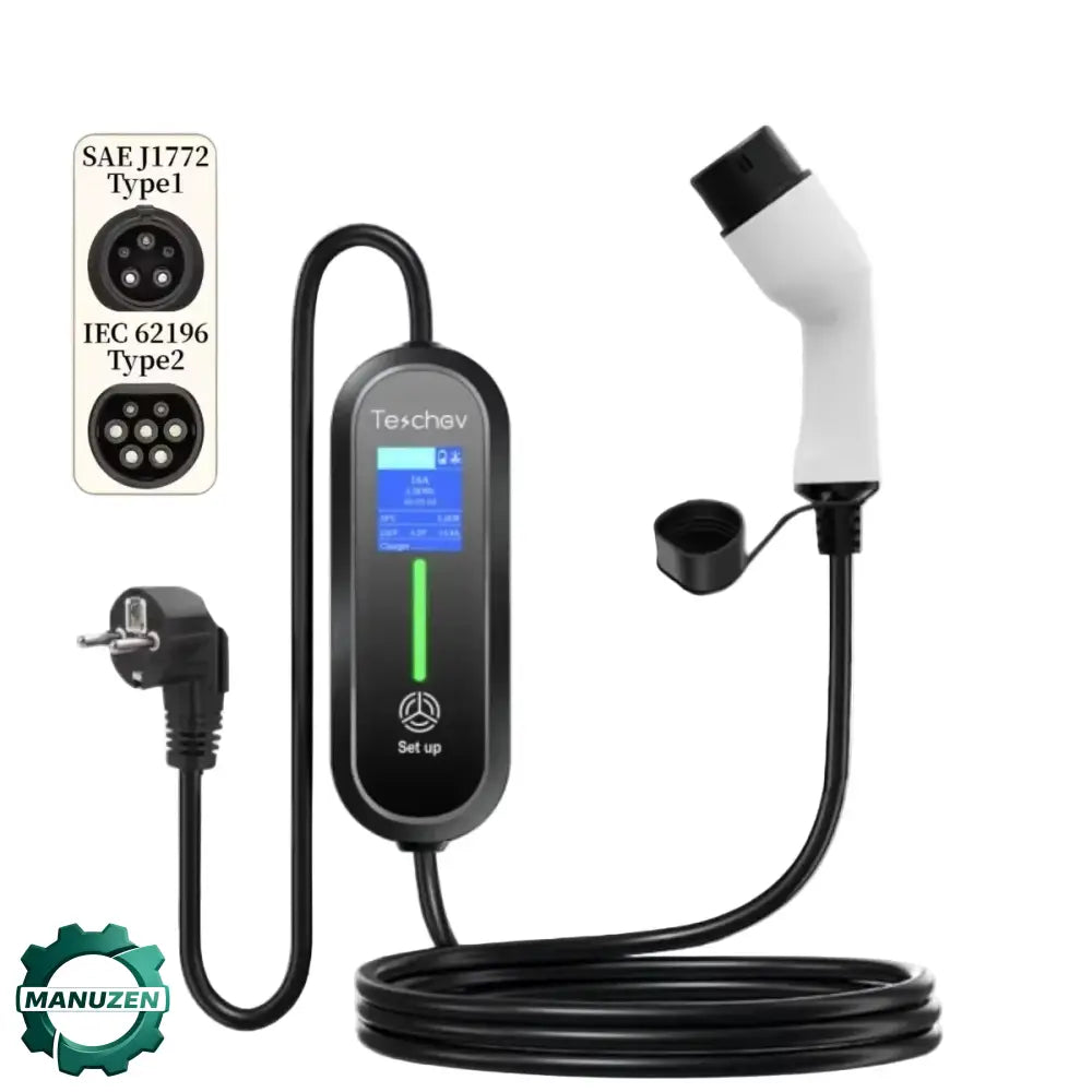 Chargeur voiture électrique portable Type 1/2 – 16 ou 32 A IP66 - Chargeur voiture électrique portable