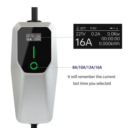 Chargeur voiture électrique portable Type 1/2 – 3,5 à 22 kW câble 4 m - Chargeur voiture électrique portable