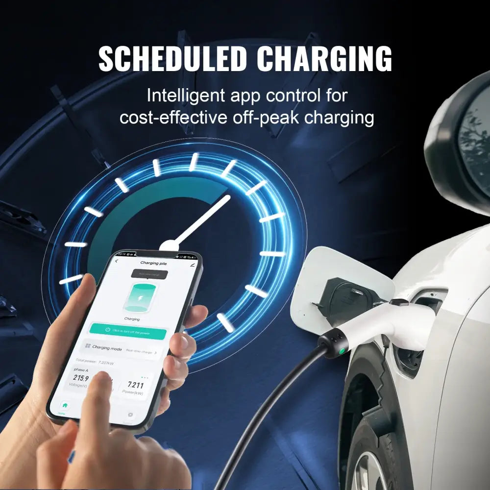 Chargeur voiture électrique portable Type 2 16 A – 3,7 kW câble 8,6 m - Chargeur voiture électrique portable