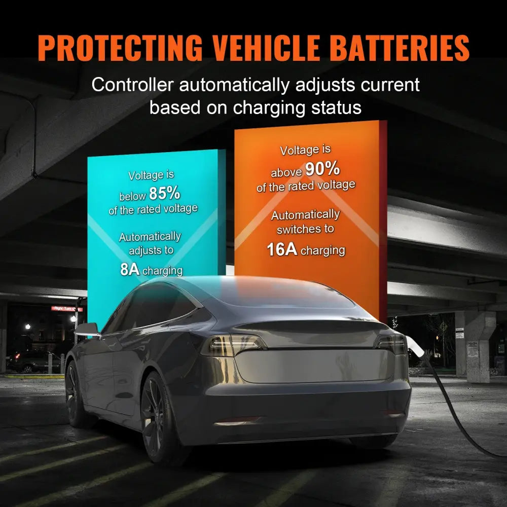 Chargeur voiture électrique portable Type 2 16 A – 3,7 kW câble 8,6 m - Chargeur voiture électrique portable