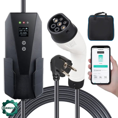 Chargeur voiture électrique portable Type 2 16 A – 3,7 kW câble 8,6 m - Chargeur voiture électrique portable