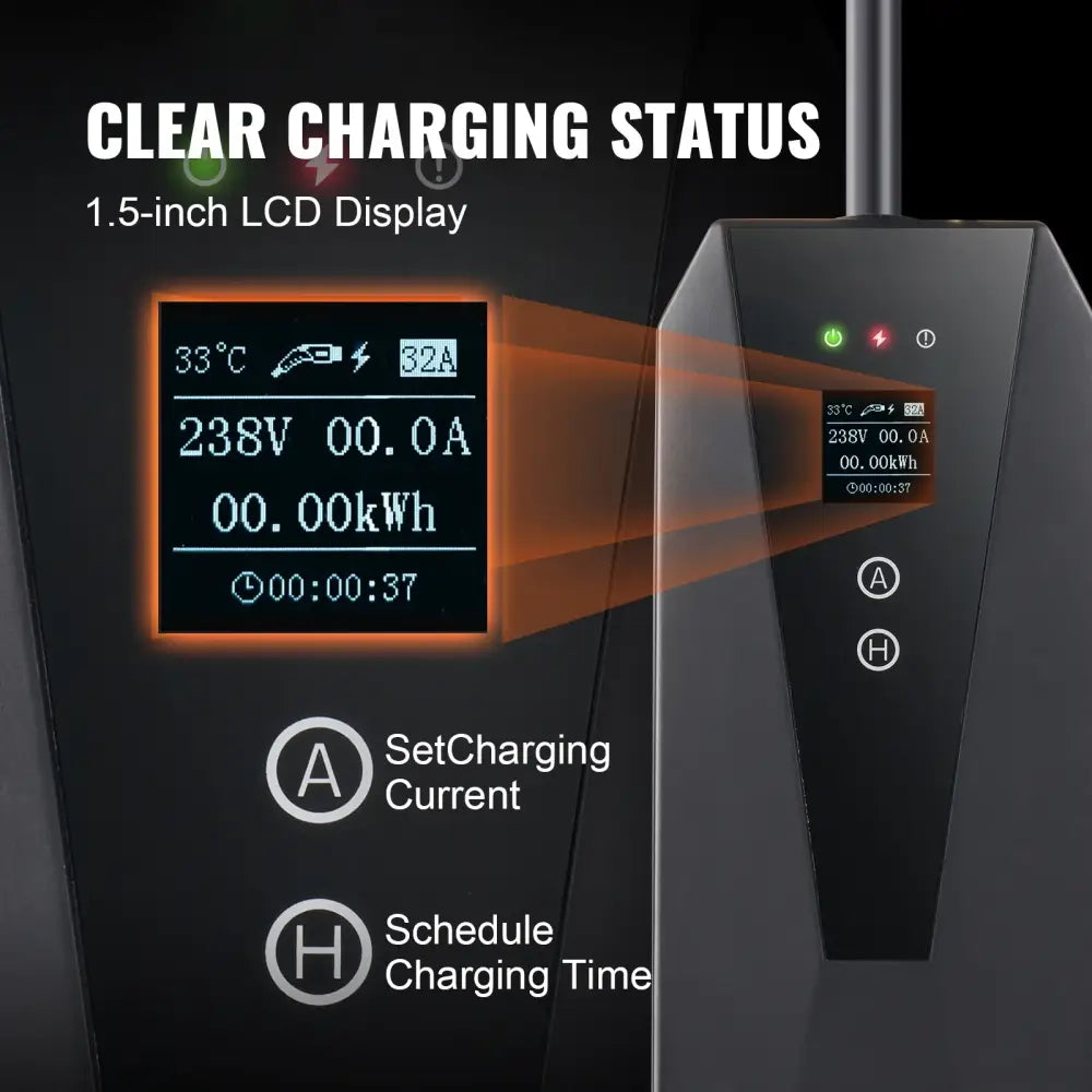 Chargeur voiture électrique portable Type 2 16 A – 3,7 kW câble 8,6 m - Chargeur voiture électrique portable