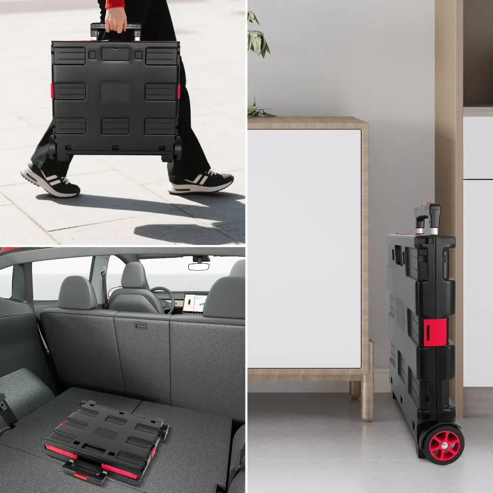 Chariot de courses pliable 35 L – roulettes et couvercle - Depuis l’Allemagne - chariot courses pliable 35 L