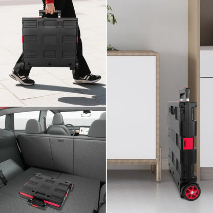 Chariot de courses pliable 35 L – roulettes et couvercle - Depuis l’Allemagne - chariot courses pliable 35 L