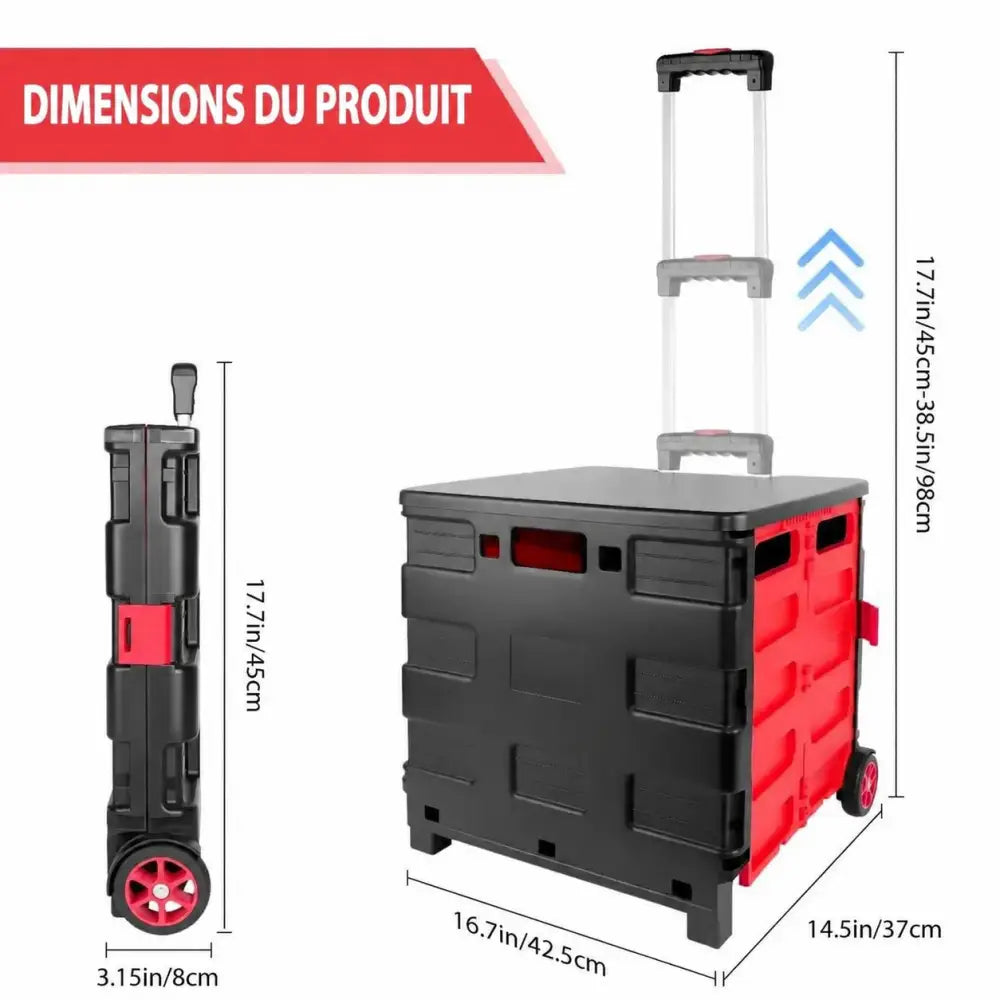 Chariot pliant – texte en français