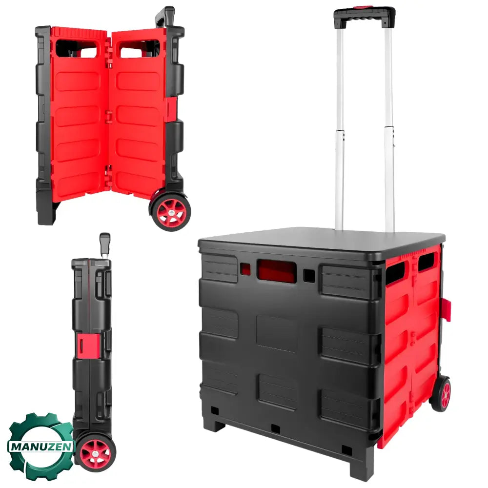 Chariot de courses pliable 35 L – roulettes et couvercle - Depuis l’Allemagne - chariot courses pliable 35 L