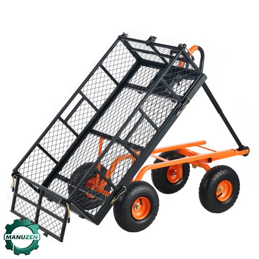 Chariot de jardin métal robuste benne polyvalente 400 880 lb