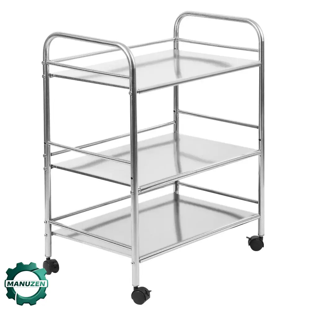 Chariot de service inox 3 niveaux – 61 × 36 × 75 cm – vue principale