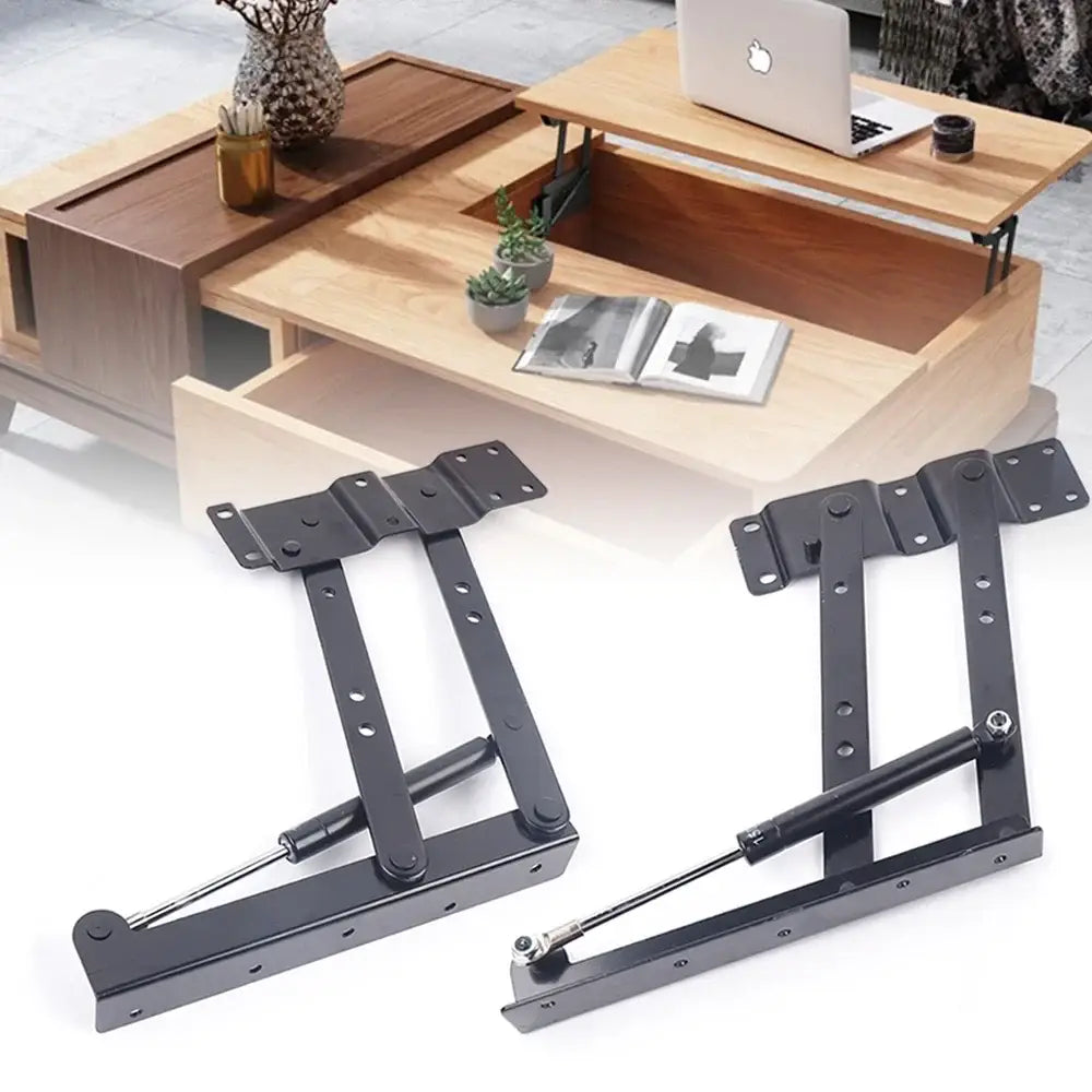 Charnières pour table basse relevable – acier Q235 charge 45 kg - Noir / France - Mécanisme relevable pour table basse