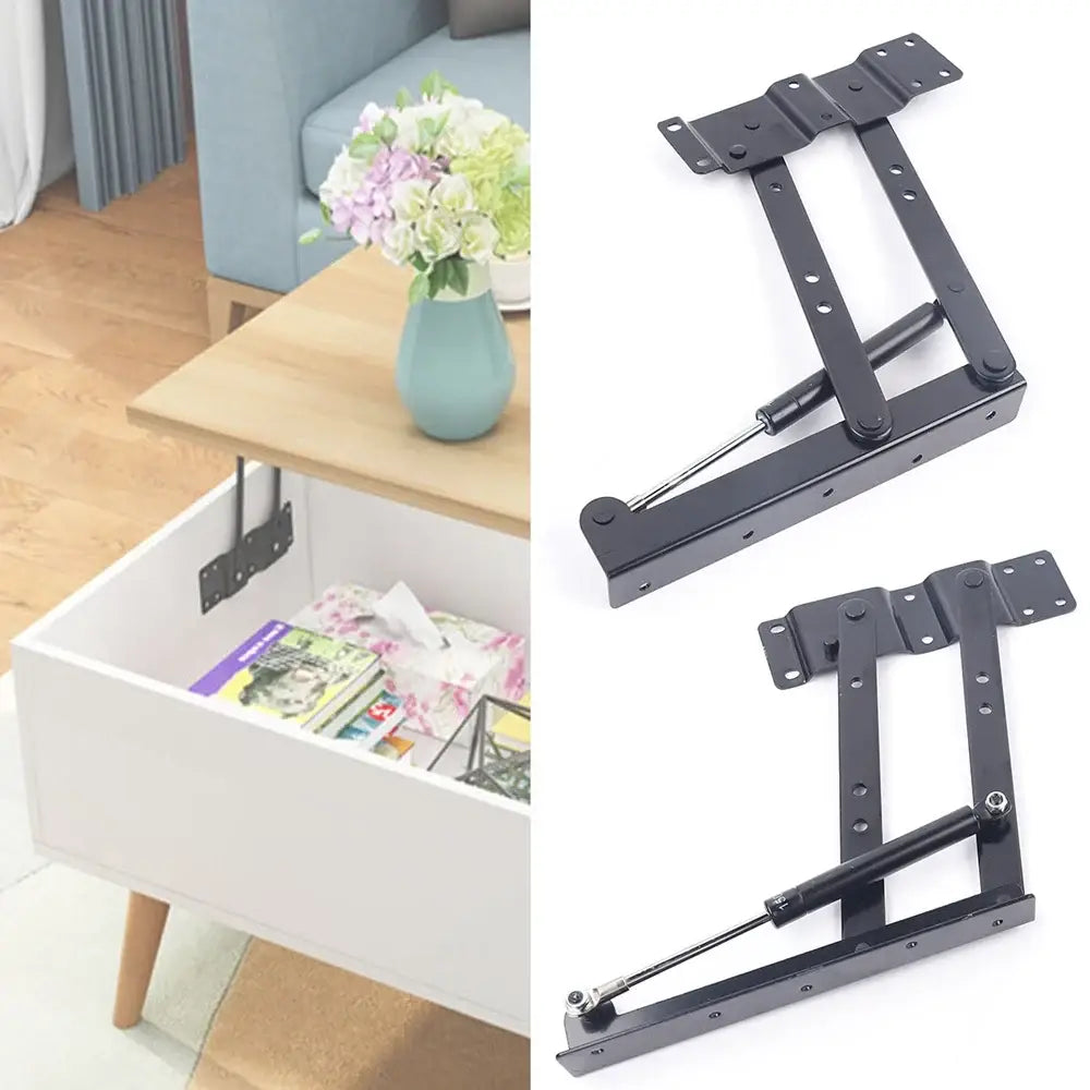 Charnières pour table basse relevable – acier Q235 charge 45 kg - Noir / France - Mécanisme relevable pour table basse