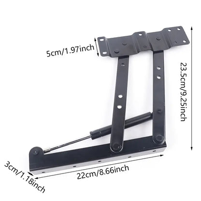 Charnières pour table basse relevable – acier Q235 charge 45 kg - Noir / France - Mécanisme relevable pour table basse