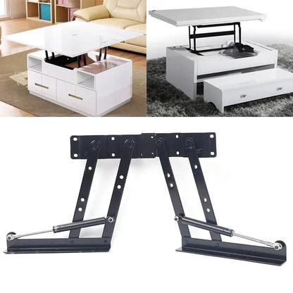 Charnières pour table basse relevable – acier Q235 charge 45 kg - Noir / France - Mécanisme relevable pour table basse