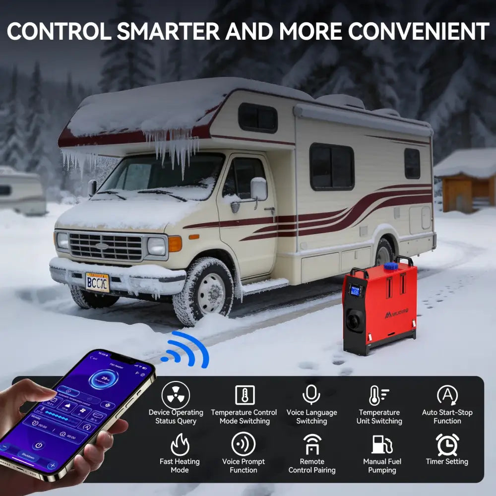 Chauffage diesel 12 V connecté – van et camping-car - chauffage diesel 12 V camping car