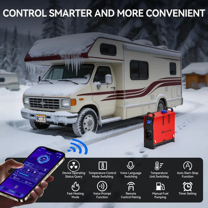 Chauffage diesel 12 V connecté – van et camping-car - chauffage diesel 12 V camping car