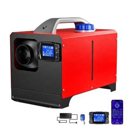 Chauffage diesel 12 V connecté – van et camping-car - Horizontal – avec adaptateur / Pologne - chauffage diesel 12 V