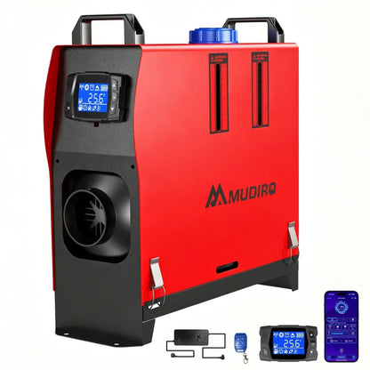 Chauffage diesel 12 V connecté – van et camping-car - Vertical – avec adaptateur / Pologne - chauffage diesel 12 V
