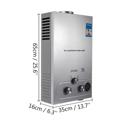 Chauffe-Eau Gaz Sans Réservoir Instantané LPG Domestique - 12L 24KW / REPUBLIQUE CZEQUE