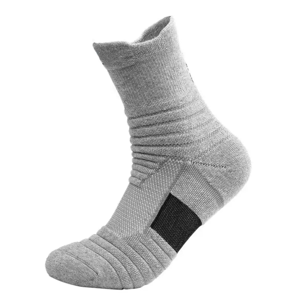 Chaussettes de sport respirantes – courtes ou montantes, 1 paire – Montantes – gris – EU 38 à 45