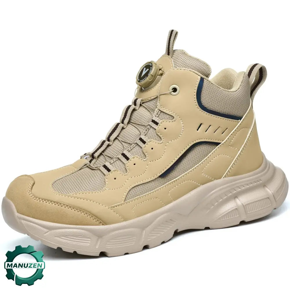 Chaussures de sécurité homme à molette – embout acier kaki - Chaussures sécurité homme fermeture molette