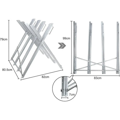 Chevalet de sciage pliable en métal – charge 150 kg – détail 2