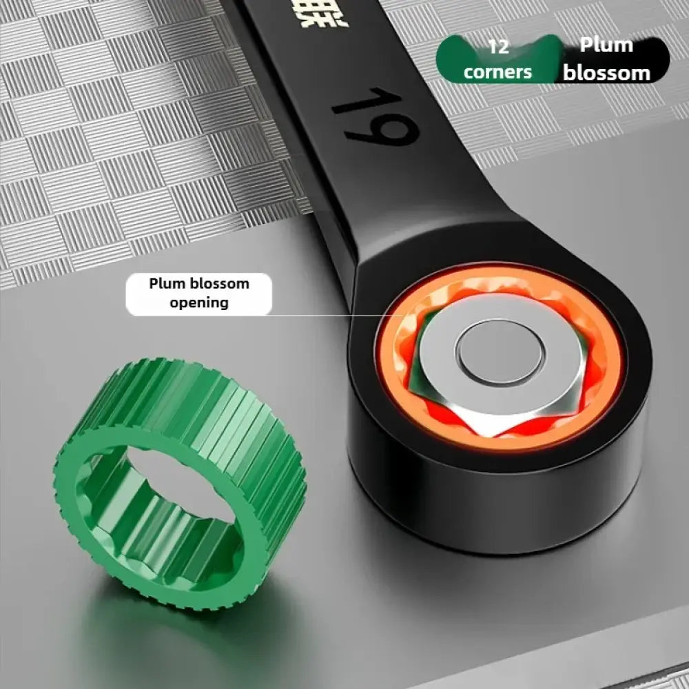 Clé à cliquet double sens – 7 à 19 mm – détail produit 4