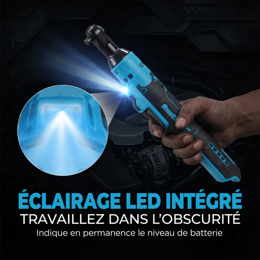 Clé à cliquet — éclairage LED intégré