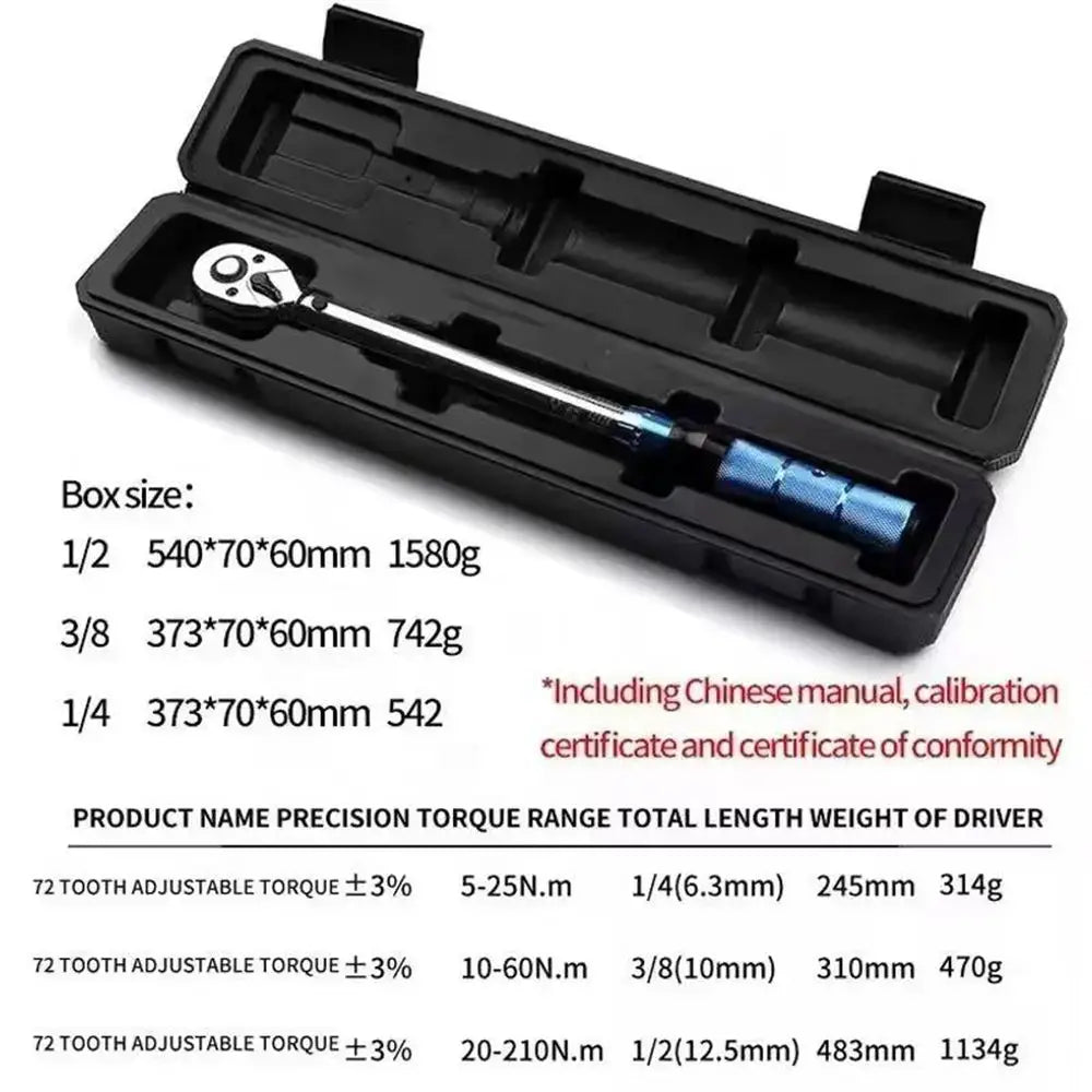 Clé dynamométrique réglable – 1/4″ 3/8″ ou 1/2″ - clé dynamométrique réglable