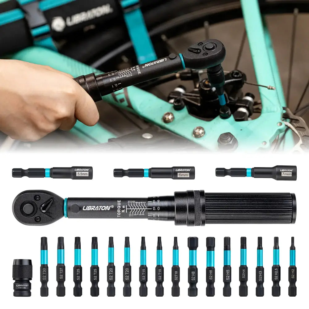 Clé dynamométrique vélo 2–14 Nm – coffret 21 pièces – vue 2