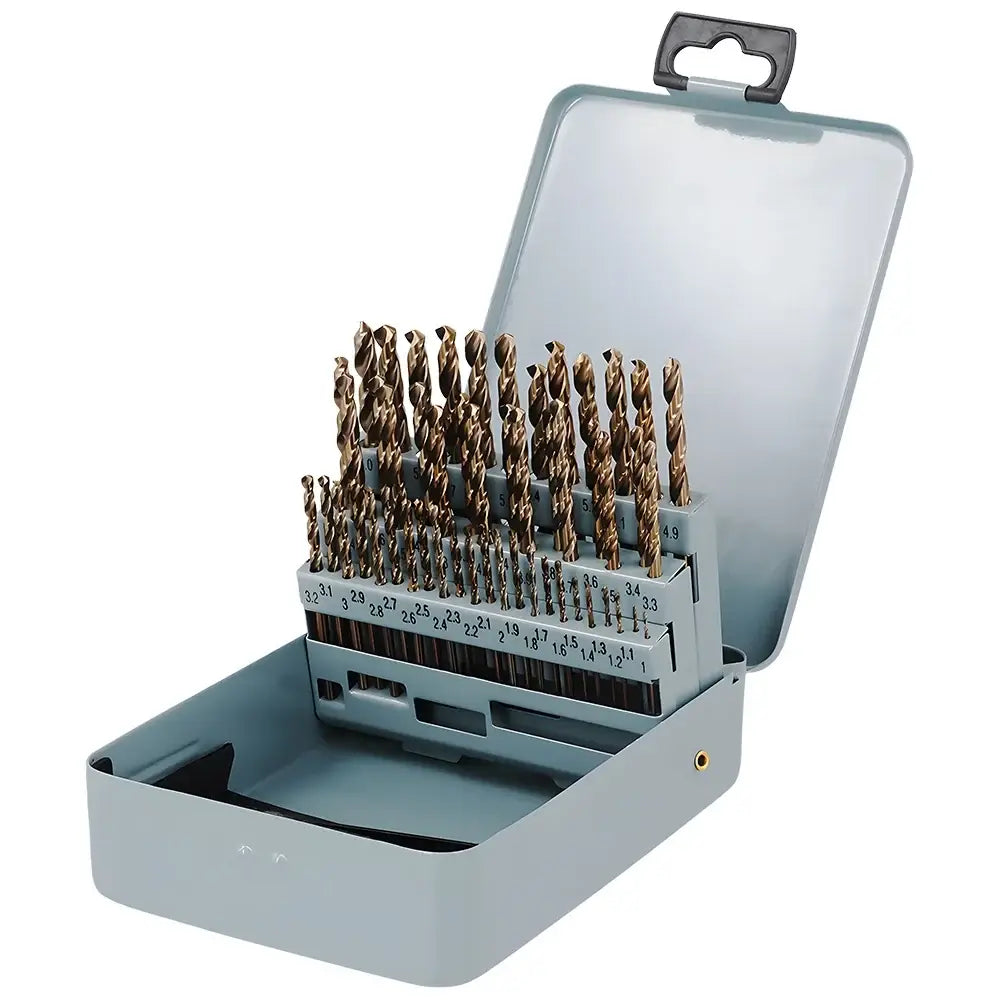 Coffret de 51 forets cobalt M35 1–6 mm – métal et inox - France - Forets cobalt
