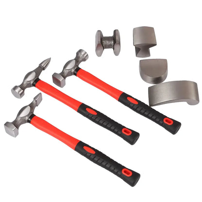 Coffret de 7 outils de débosselage carrosserie – marteaux – détail 5