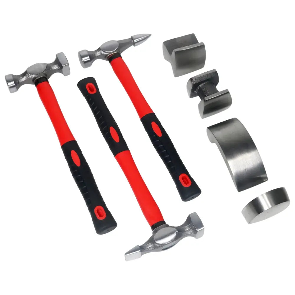 Coffret de 7 outils de débosselage carrosserie – marteaux – détail 6