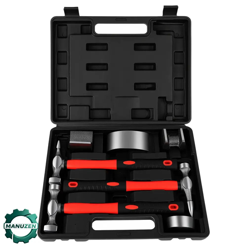Coffret de 7 outils de débosselage carrosserie – marteaux – Lot de 7 pièces