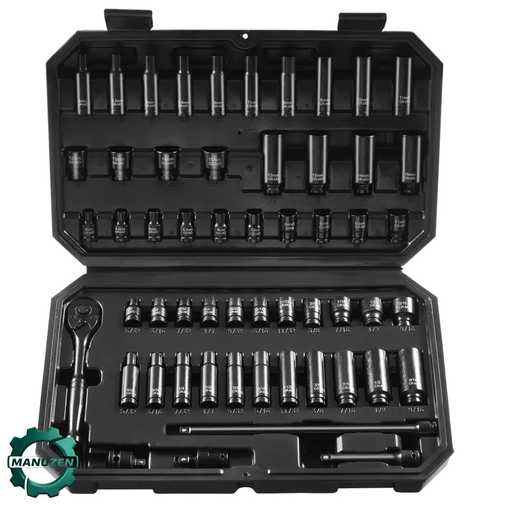 Coffret de douilles à choc 3/8″ – 18 pièces CR-V - Coffret de douilles à choc