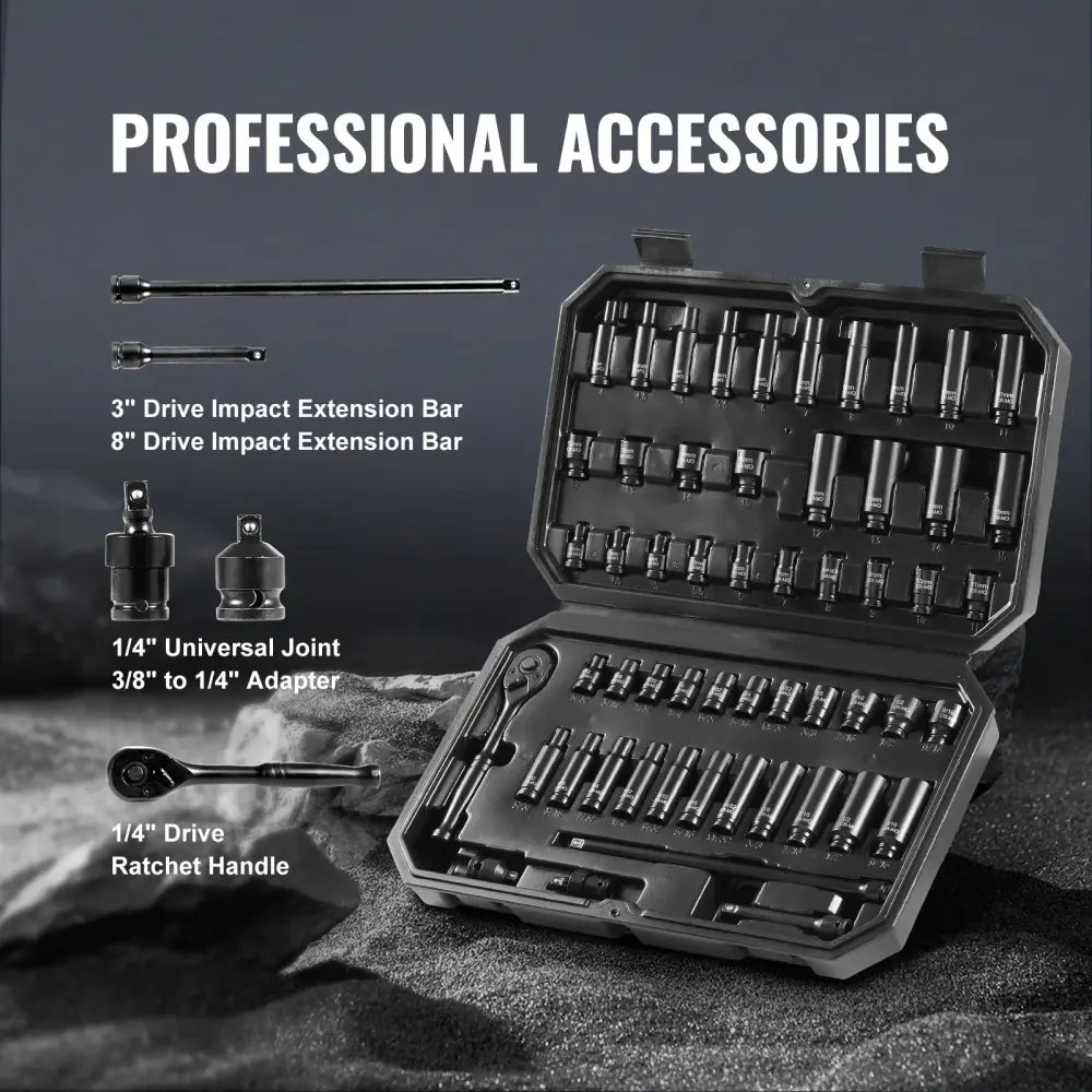 Coffret de douilles à choc 3/8″ – 18 pièces CR-V - Coffret de douilles à choc