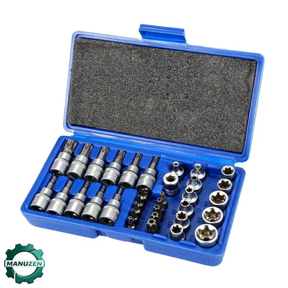 Coffret de douilles Torx 34 pièces – embouts et clés – vue 1