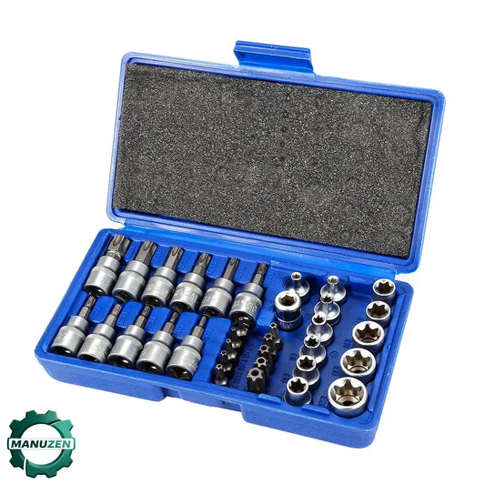 Coffret de douilles Torx 34 pièces – embouts et clés
