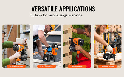 VEVOR Cloueur À Bobine Pneumatique Pro Haute Cadence - 70-120 PSI, CN55-CN90 - Manuzen