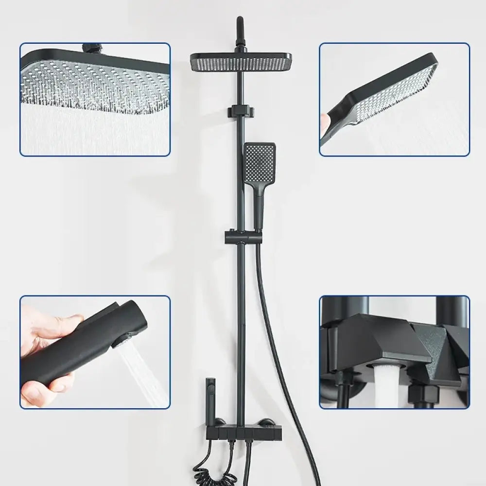 Colonne de douche effet pluie – version avec ou sans écran – détail 2
