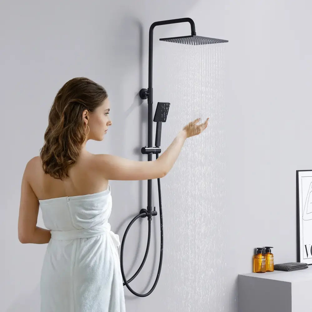 Colonne de douche réglable 72–110 cm – noir mat – détail produit 3