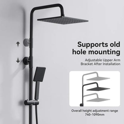 Colonne de douche réglable 72–110 cm – noir mat – détail produit 5