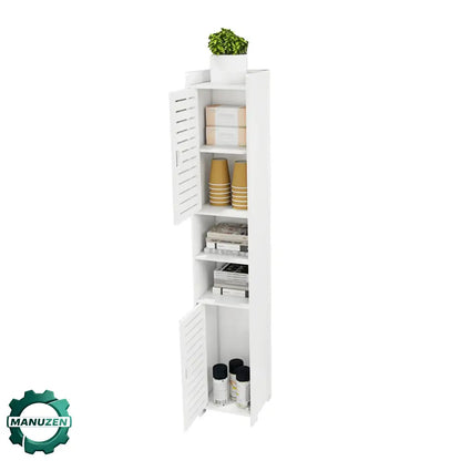 Colonne de rangement salle de bain – 26 × 22 × 117 cm - Blanc / France - colonne salle bain étroite