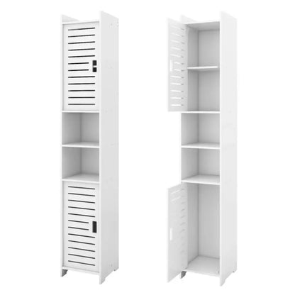 Colonne de rangement salle de bain – 26 × 22 × 117 cm - Blanc / France - colonne salle bain étroite