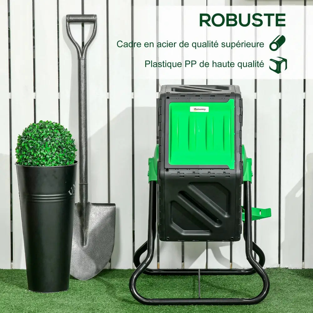 Composteur rotatif 65 L aéré – jardin et balcon - France - Composteur rotatif