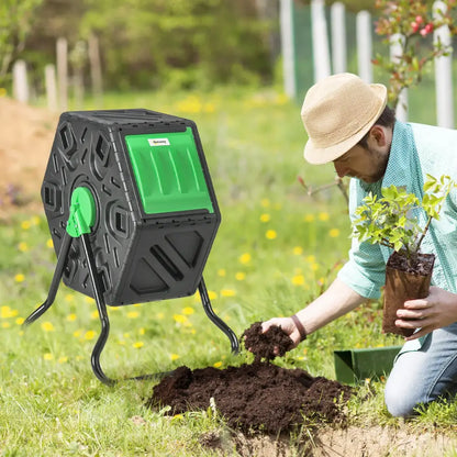 Composteur rotatif 65 L aéré – jardin et balcon - France - Composteur rotatif
