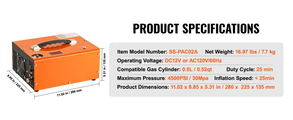 Compresseur haute pression PCP 4 500 PSI – arrêt automatique – détail 7