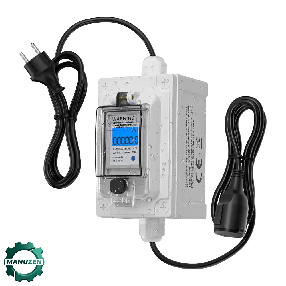 Compteur électrique mobile CEE 230 V 60 A IP67 – écran LED - Argent / France - Compteur électrique mobile CEE