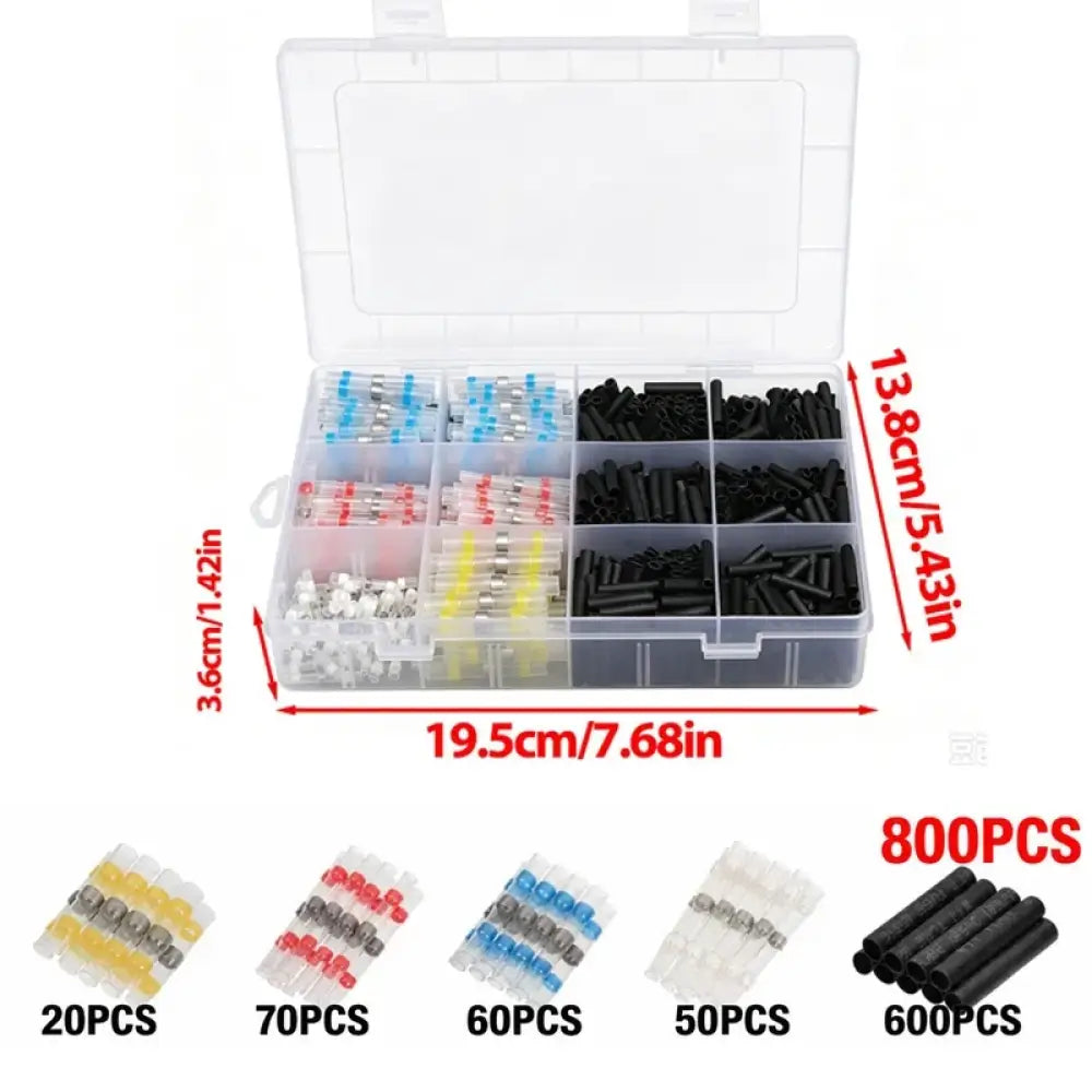 Connecteurs à souder thermorétractables – lot 250 ou 800 – 800 pièces