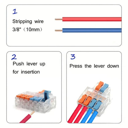 Connecteurs rapides à levier pour câblage – lot de 10 – détail produit 5