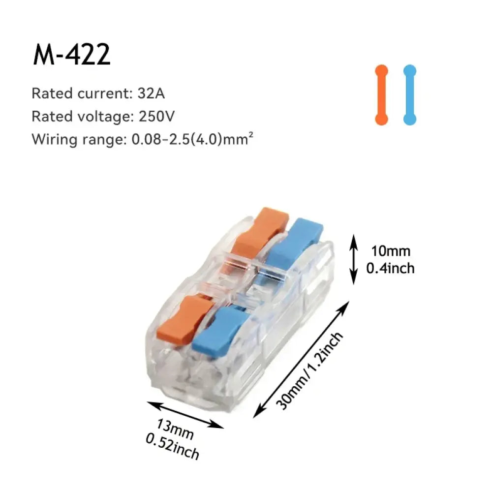 Connecteurs rapides à levier pour câblage – lot de 10 – variante M422T / France / 10 pièces