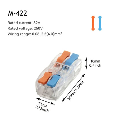 Connecteurs rapides à levier pour câblage – lot de 10 – variante M422T / France / 10 pièces